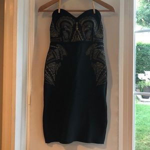 Strapless bandage dress